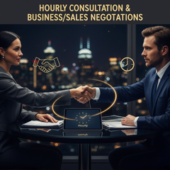 Hourly consultation and business/sales negotiations.